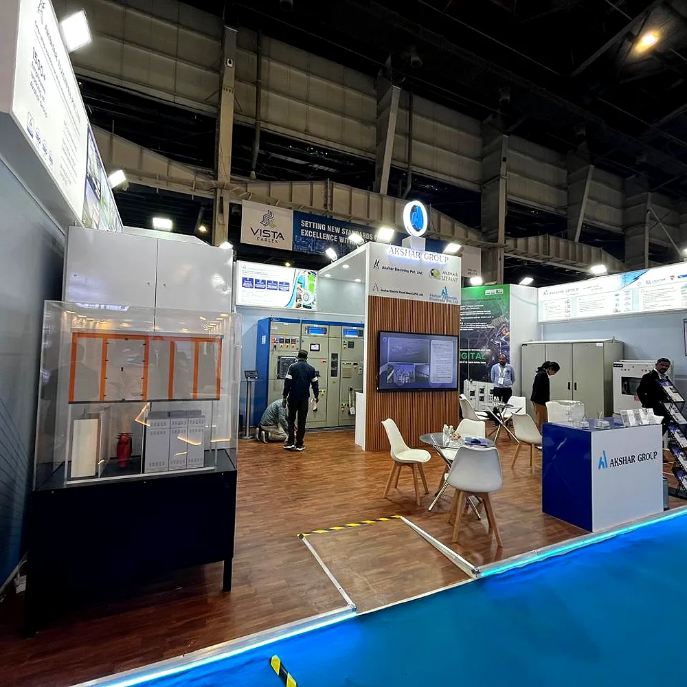 Akshar Electric Panel Board exhibition stall at Elecrama, Noida