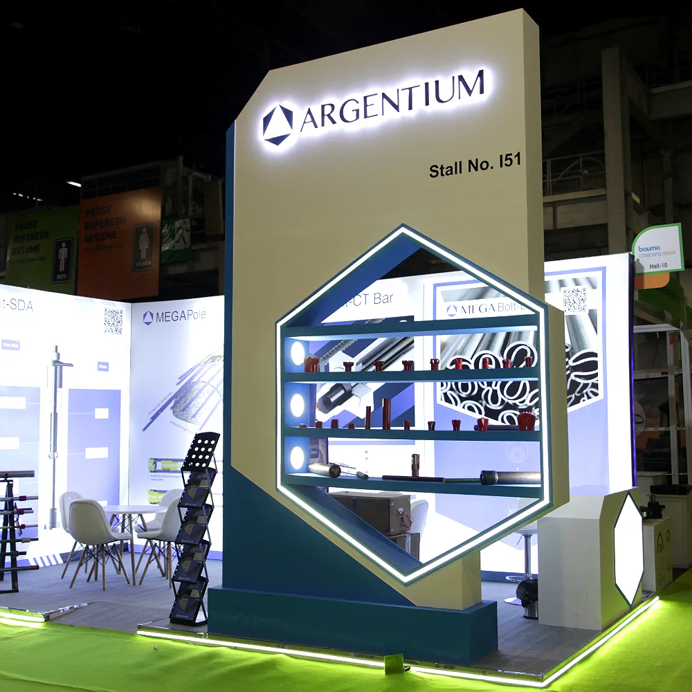 Argentium exhibition stall at Bauma, Noida