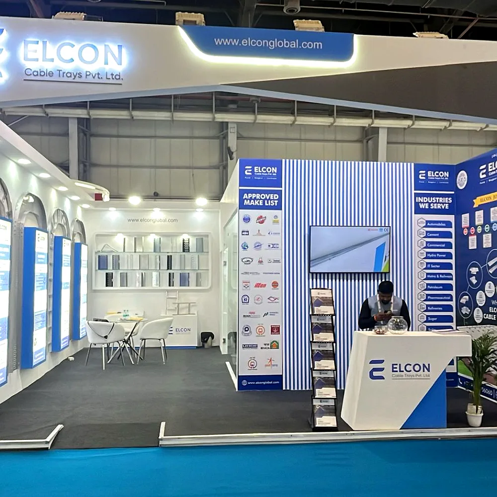 Elcon Cable Trays exhibition stall at Elecrama, Noida