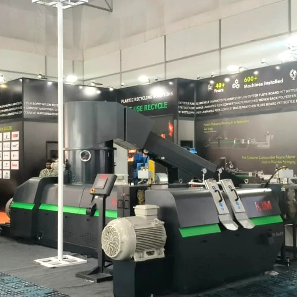 KBM Plastic Machinery exhibition stall at Plastindia, Delhi