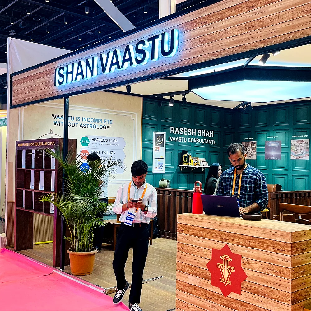 Krupa Sindhwad Ishan Vastu exhibition stall at MCHI, Mumbai