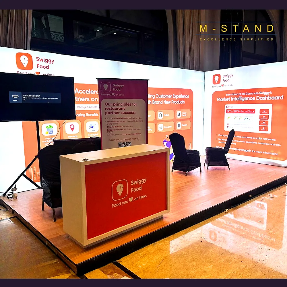 Swiggy exhibition stall at NRAI Association 2024, Chennai