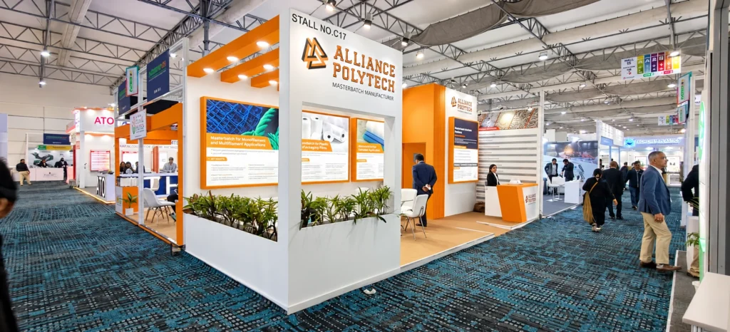 Alliance Polytech Private Limited exhibition stall at Plast India 2026 in Delhi, 24 square metres