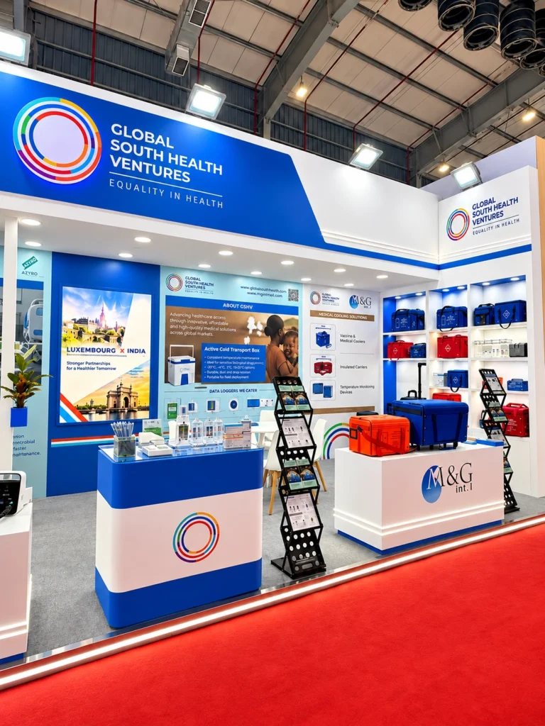 Global South Health Ventures exhibition stall at MEDICAL FAIR 2026 2026 in BEC, MUMBAI